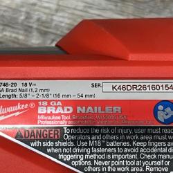 AS-IS Milwaukee FUEL 18-Volt Lithium-Ion Brushless Cordless Gen II 18-Gauge Brad Nailer (Tool-Only)