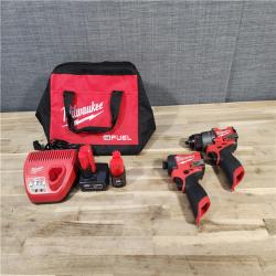 HOUSTON LOCATION - AS-IS (APPEARS LIKE NEW) Milwaukee 3497-22 12V Brushless Hammer Drill and Impact Driver Combo Kit