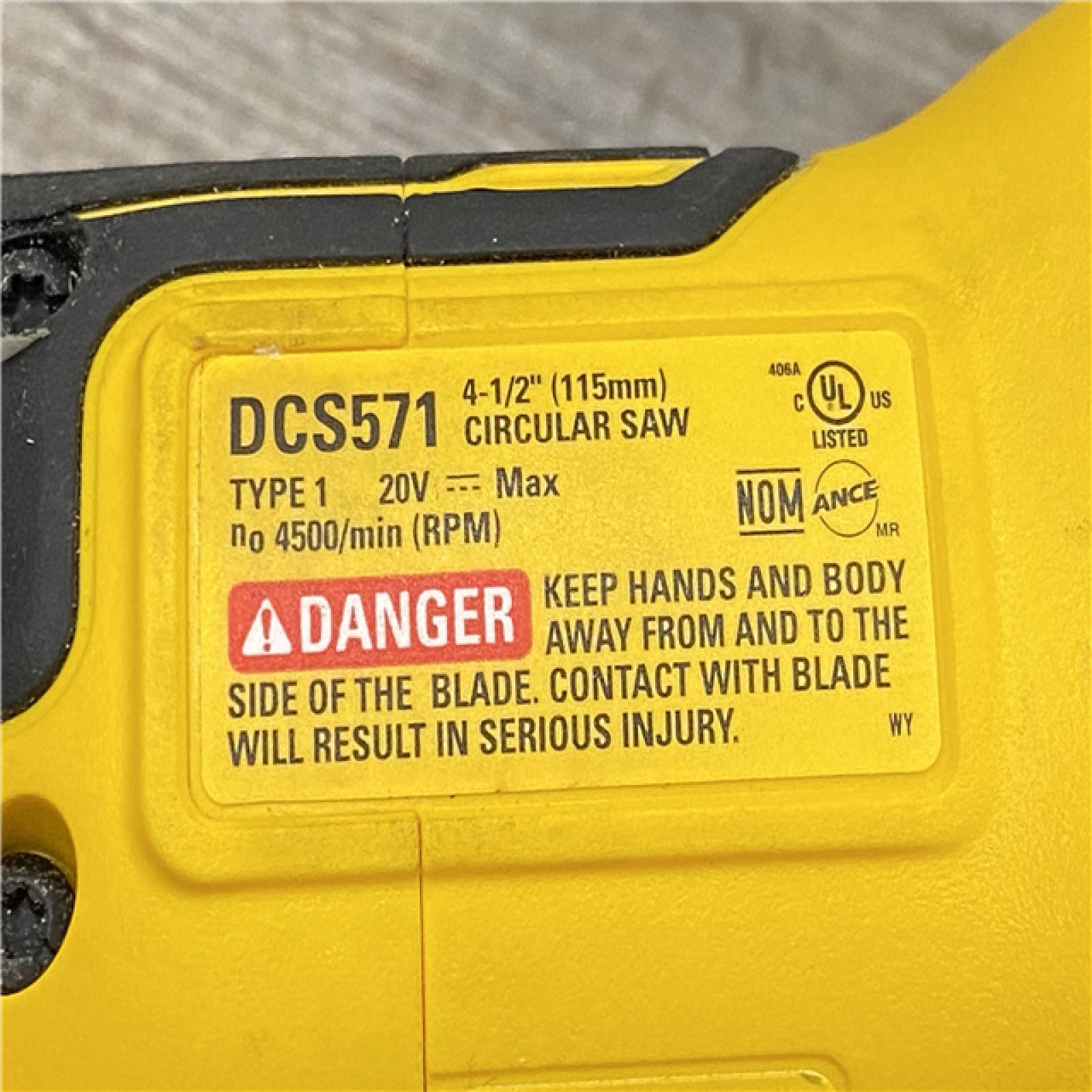 AS-IS DEWALT ATOMIC 20V MAX Cordless Brushless 4-1/2 in. Circular Saw (Tool Only)