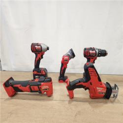 AS-IS- M18 18V Lithium-Ion Cordless Combo Kit (5-Tool) with (2) Batteries  Charger and Tool Bag