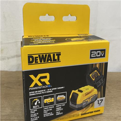 NEW DEWALT 20V MAX XR POWERSTACK Lithium-Ion Battery Starter Kit with 1.7Ah Battery and Charger