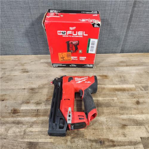 HOUSTON LOCATION - AS-IS M12 FUEL 12-Volt Lithium-Ion Brushless Cordless 18-Guage Compact Brad Nailer (Tool Only)