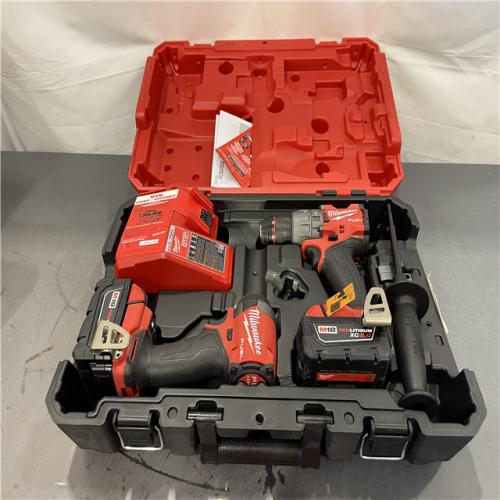 AS-IS - Milwaukee M18 FUEL 18V Lithium-Ion Brushless Cordless Hammer Drill and Impact Driver Combo Kit