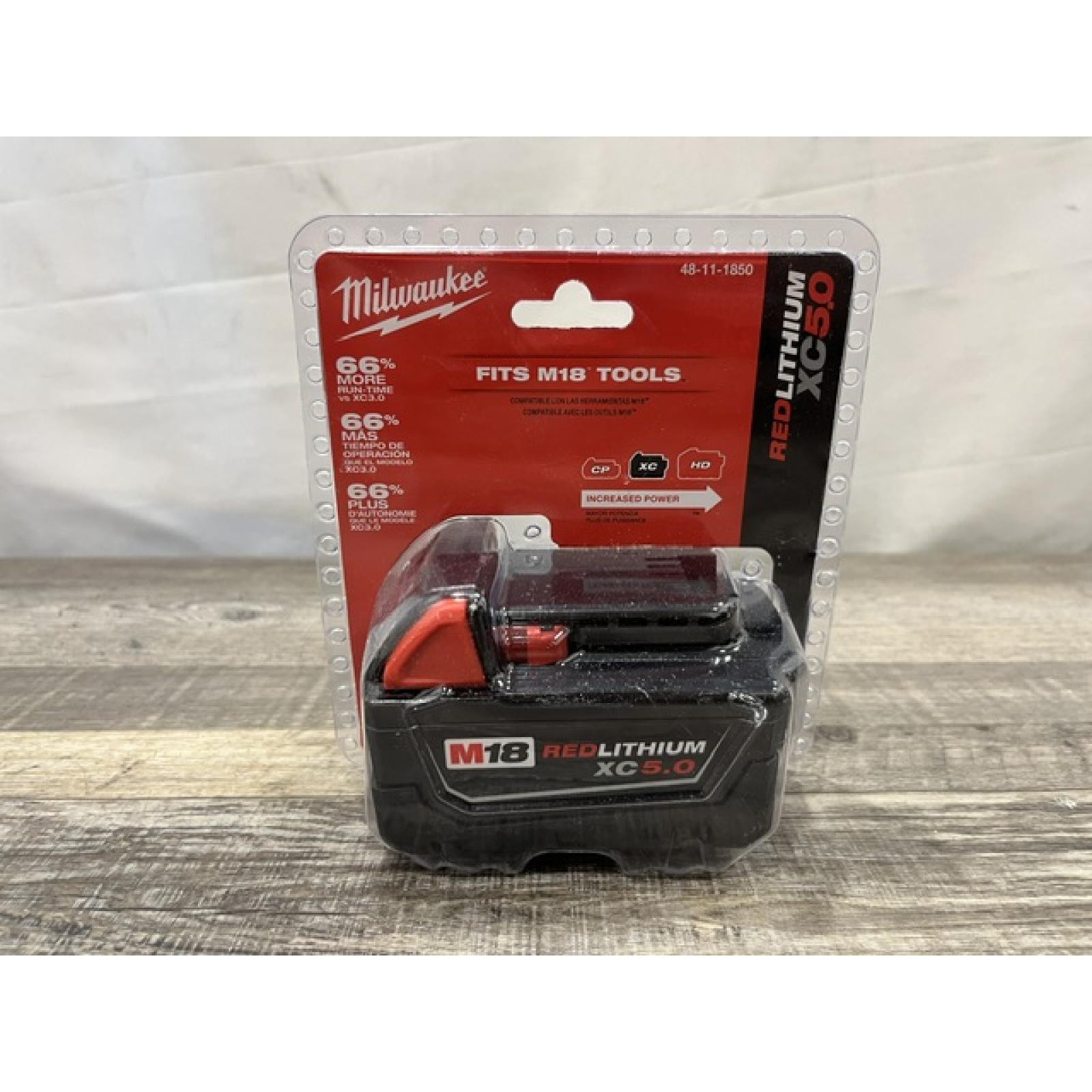 NEW - Milwaukee 18-Volt 5.0 Ah Lithium-Ion XC Extended Capacity Battery Pack