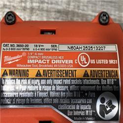 AS-IS Milwaukee 18-Volt Lithium-Ion Compact Brushless Cordless 1/4 in. Impact Driver Kit