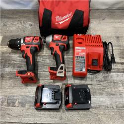 AS-IS Milwaukee 18V Lithium-Ion Cordless Drill Driver/Impact Driver Combo Kit