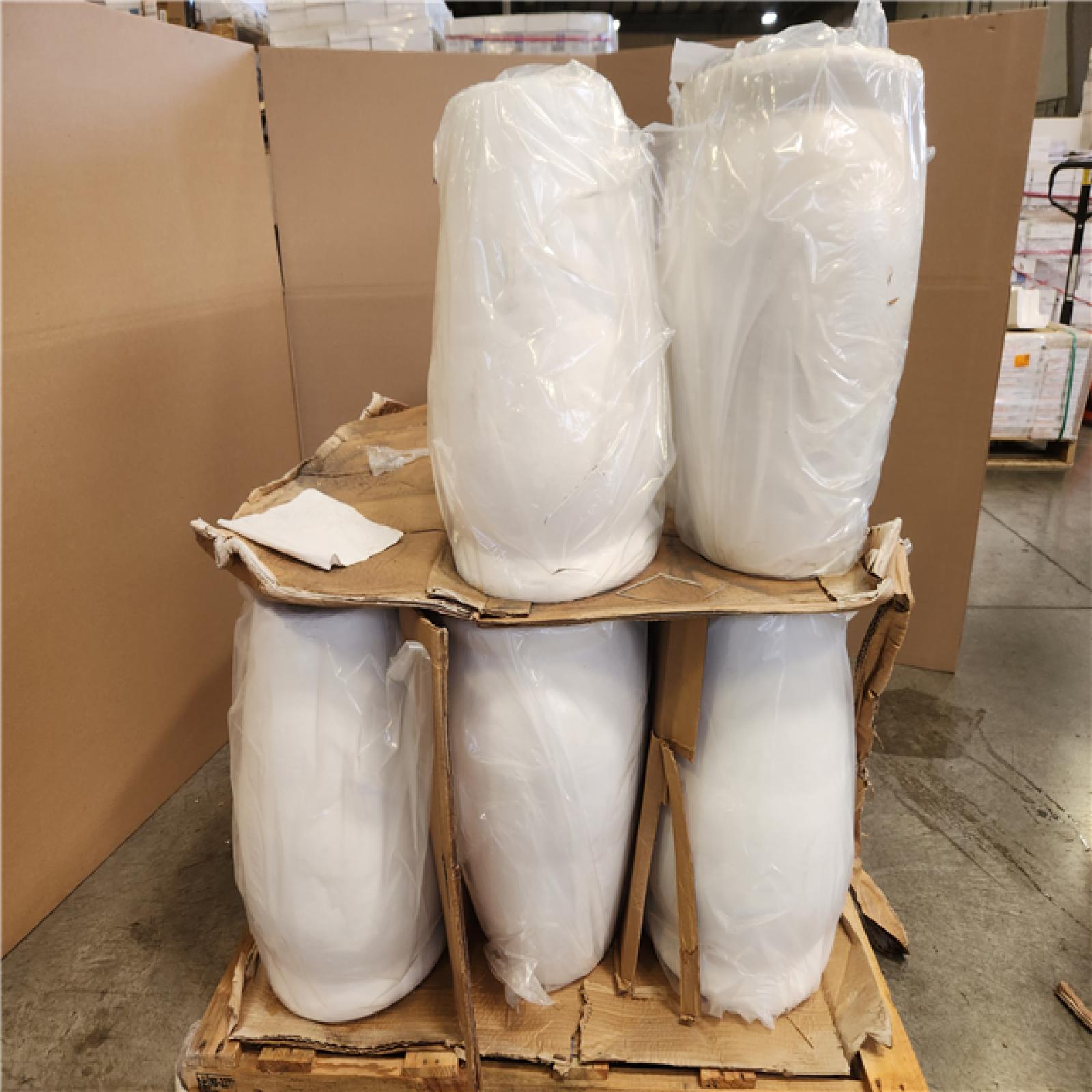 Phoenix Tall White Clay Pot Pallet (12-Pots)