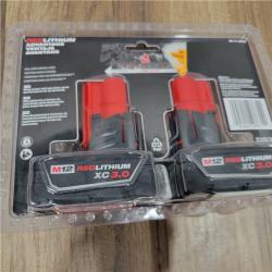 NEW! Milwaukee M12 12-Volt Lithium-Ion XC Extended Capacity 3.0Ah Battery Pack 3.0Ah (2-Pack)