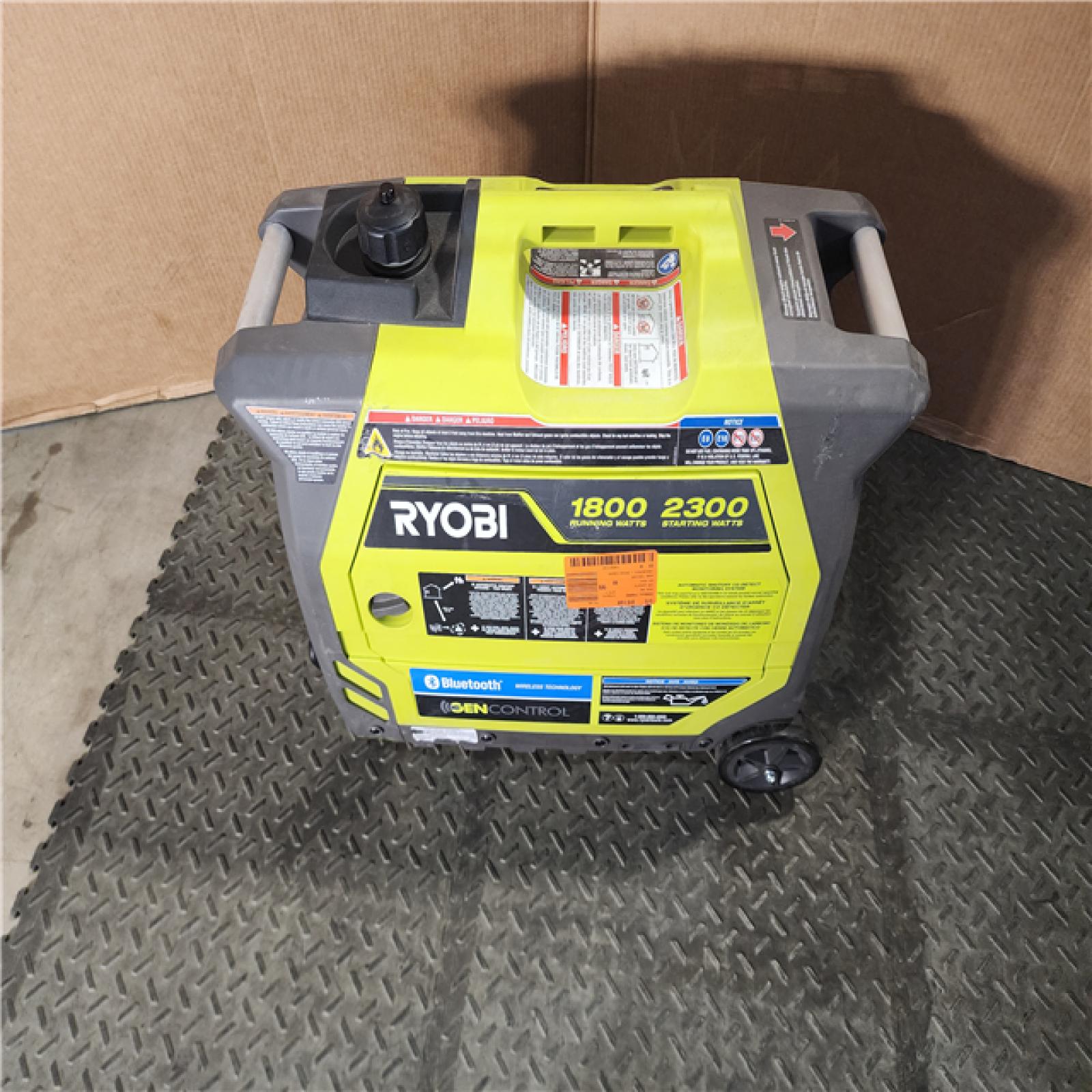 HOUSTON LOCATION - AS-IS RYOBI 2,300-Watt Recoil Start Bluetooth Super Quiet Gasoline Powered Digital Inverter Generator with CO Shutdown Sensor