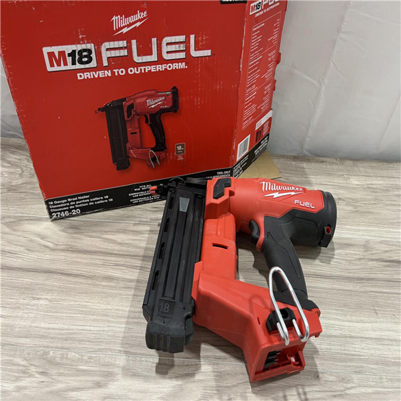 AS-IS Milwaukee FUEL 18-Volt Lithium-Ion Brushless Cordless Gen II 18-Gauge Brad Nailer (Tool-Only)
