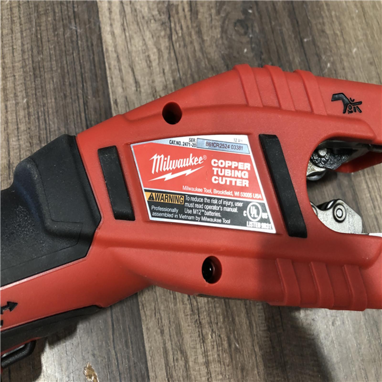 AS-IS Milwaukee 12V Lithium-Ion Cordless Copper Tubing Cutter (Tool-Only)