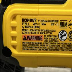 AS-IS DEWALT 20V XR Cordless 4-1/2. in. to 5 in. Variable Speed Angle Grinder (Tool Only)
