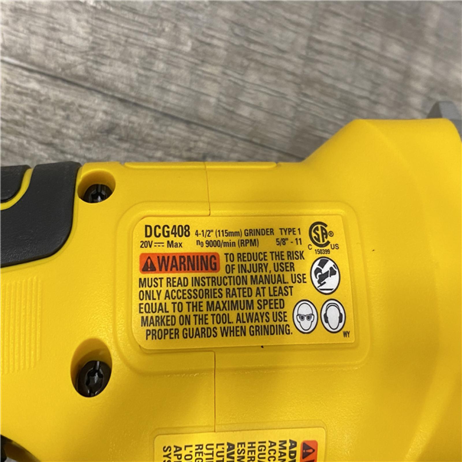AS-IS DEWALT 20V MAX Cordless Brushless 4-1/2 in. Angle Grinder with Paddle Switch (Tool Only)