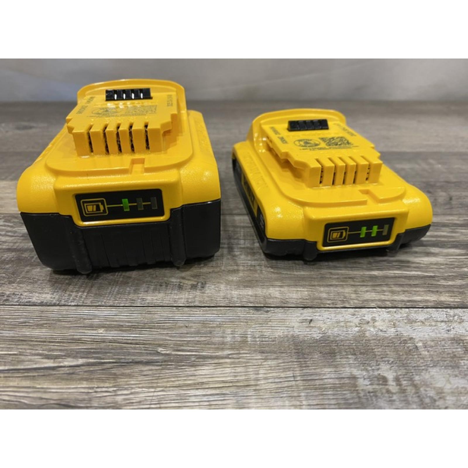 AS-IS DEWALT 20V MAX Lithium-Ion Battery Kit with 5.0Ah and 2.0Ah Battery and Charger
