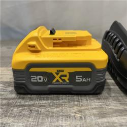 AS-IS DEWALT 20V MAX XR POWERSTACK Lithium-Ion Battery Starter Kit with 5.0Ah Battery and Charger