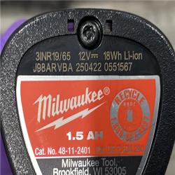 AS-IS Milwaukee 12/18V Lithium-Ion Cordless 3/8 in. Ratchet and 1/2 in. High Torque Impact Wrench with Friction Ring Combo Kit