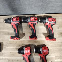 HOUSTON LOCATION - AS-IS Milwaukee 5 Tool Combo Kit W/ (2) Battery & Charger