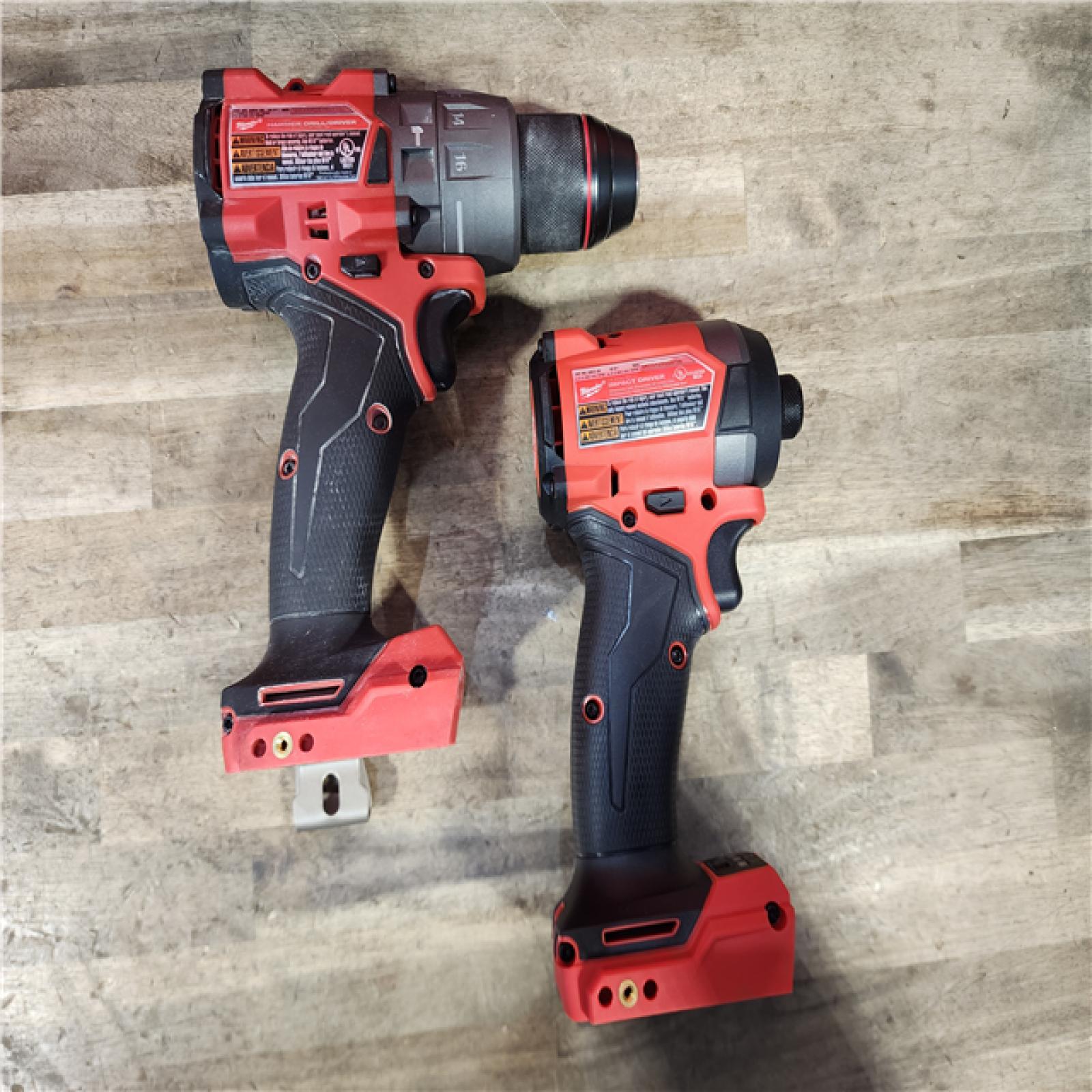 HOUSTON LOCATION - AS-IS MILWAUKEE FUEL 18V Lithium-Ion Brushless Cordless Hammer Drill and Impact Driver Combo Kit