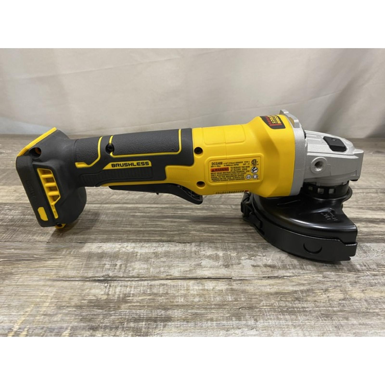 AS-IS DEWALT 20V MAX Cordless Brushless 4-1/2 in. Angle Grinder with Paddle Switch (Tool Only)