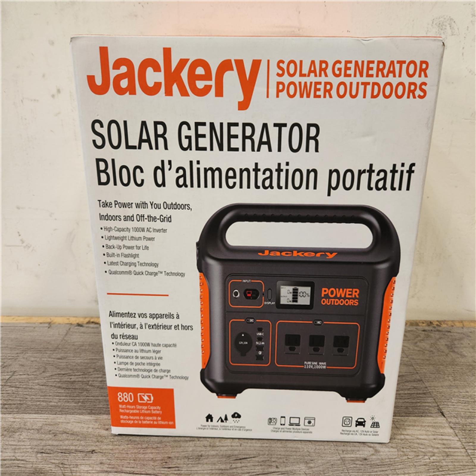 Phoenix Location LIKE NEW Jackery 1000-Watt Output/2000W Peak Portable Solar Power Station Explorer 880 Push Start Battery Generator for Outdoors/Camping