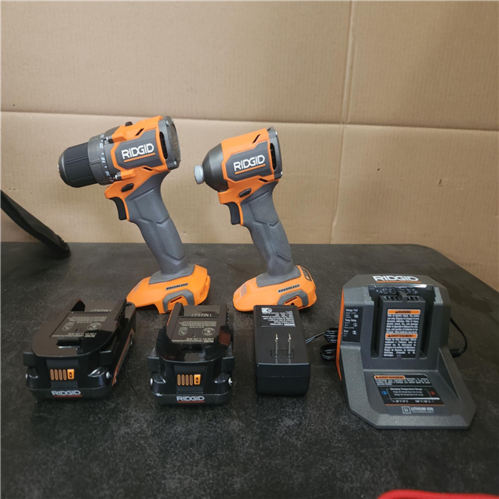 Phoenix NEW RIDGID 18V Cordless 2-Tool Combo Kit with Drill/Driver  Impact Driver  (2) 2.0 Ah Batteries  and Charger