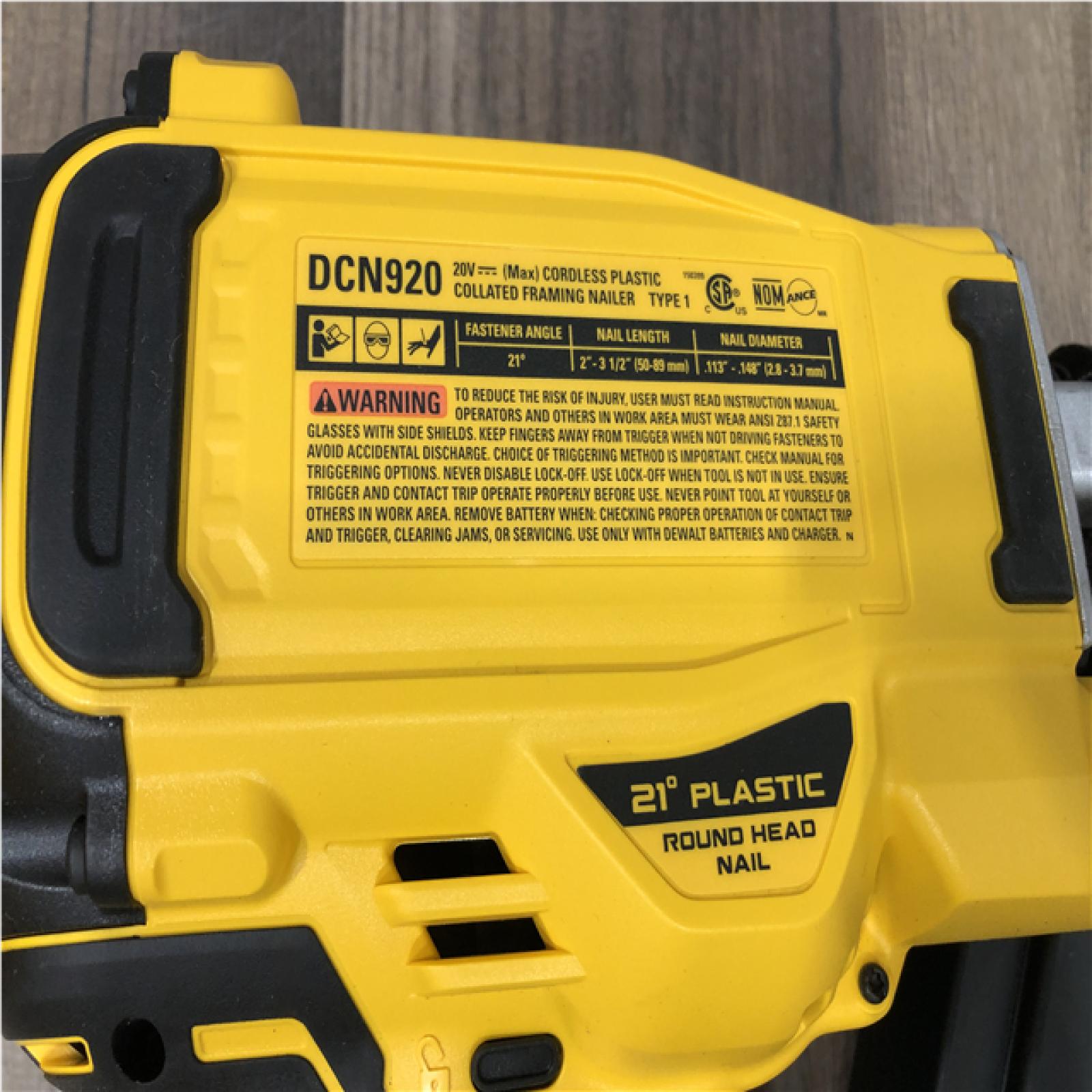 AS-IS DEWALT 20-Volt 21° Cordless Framing Nailer (Tool-Only)