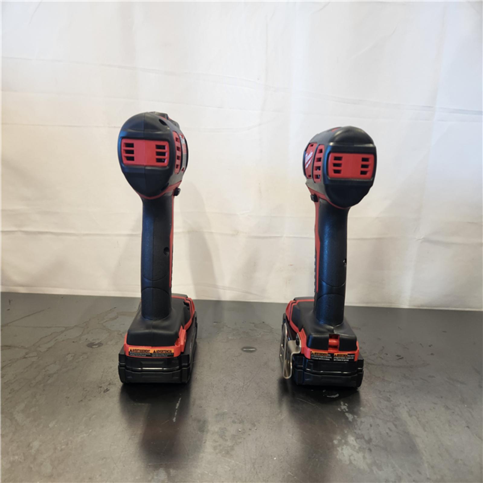 AS-IS- Milwaukee 18V Lithium-Ion Cordless Drill Driver/Impact Driver Combo Kit