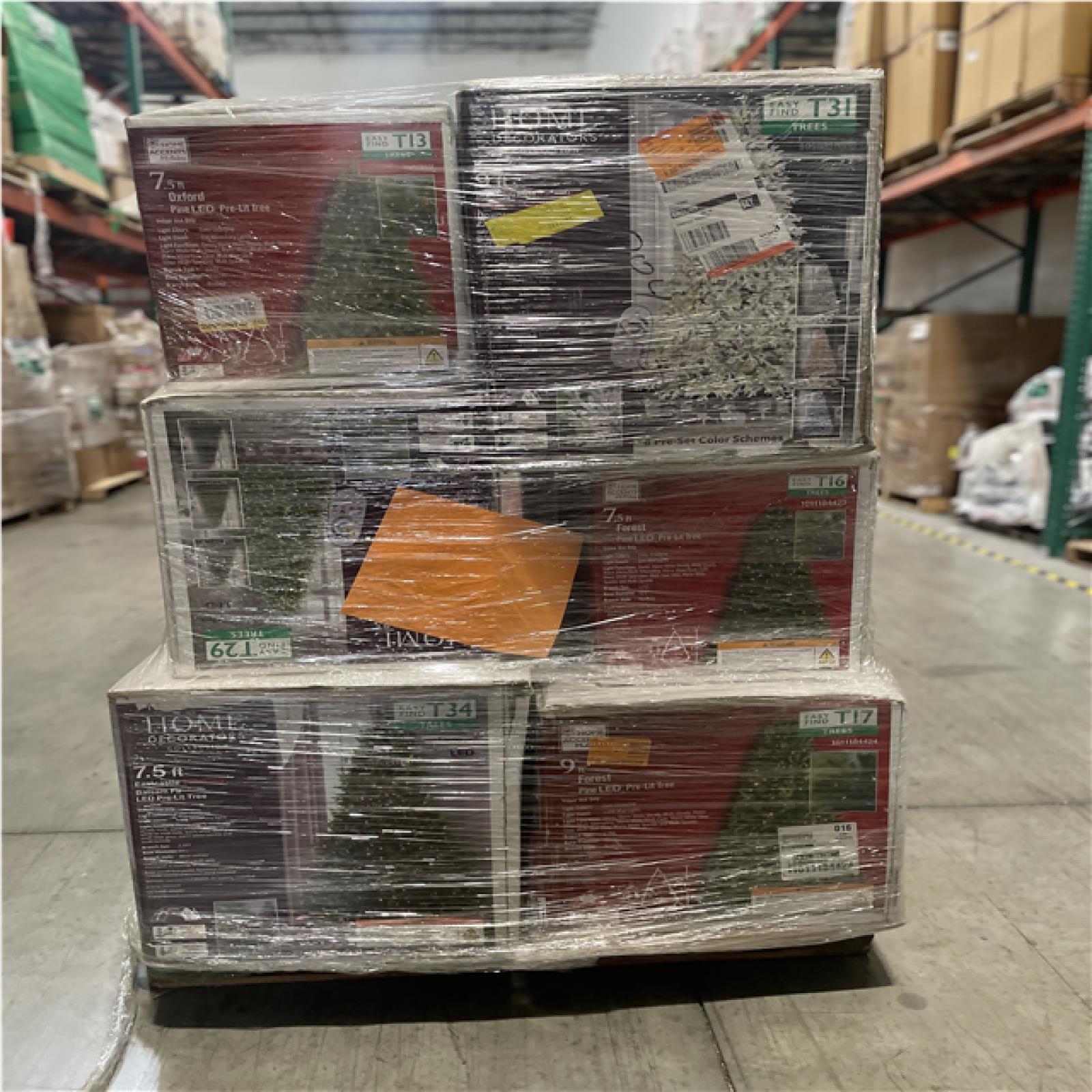 DALLAS LOCATION- AS-IS ASSORTED CHRISTMAS TREES PALLET