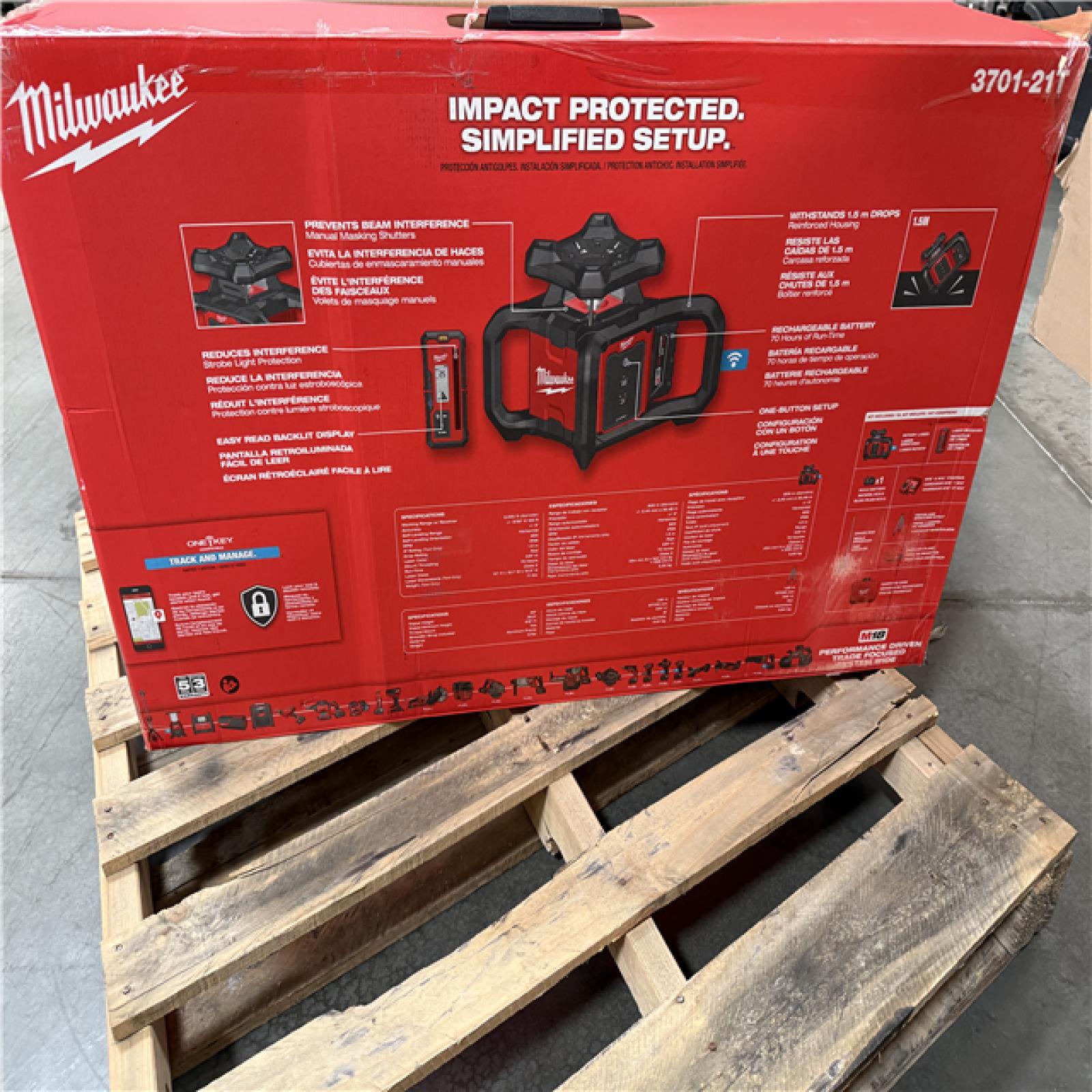 California NEW MILWAUKEE Rotary Laser Level Kit w/Receiver, Tripod & Grade Rod