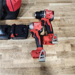 HOUSTON LOCATION - AS - IS Milwaukee 2 Tool Combo Kit W/ (2) Battery & Charger