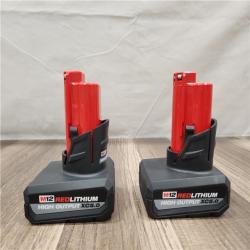 AS-IS- Milwaukee M12 12V Lithium-Ion XC High Output 5.0 Ah Battery Pack (2-Pack) Starter Kit with Charger