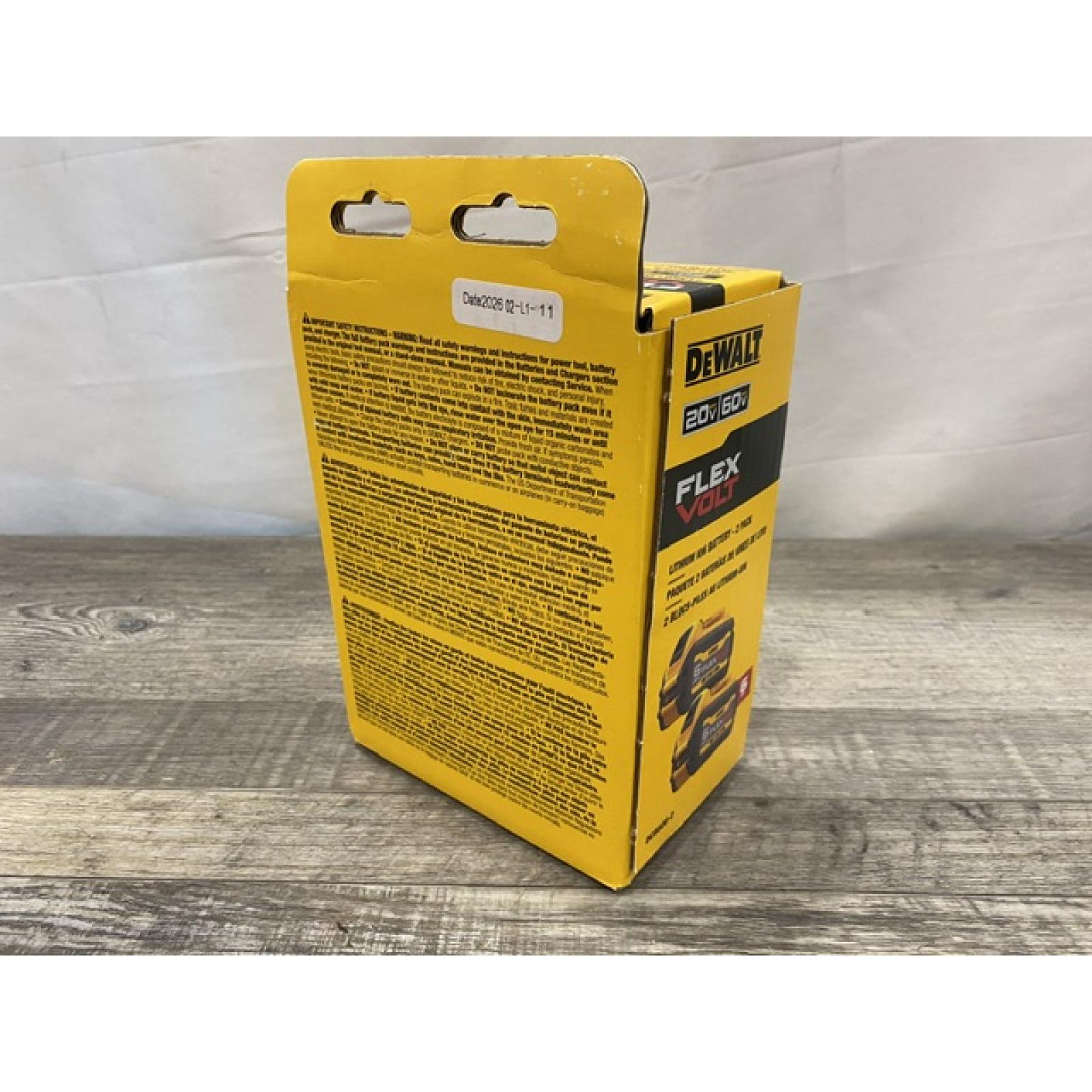NEW - DEWALT FLEXVOLT 20V/60V MAX Lithium-Ion 6.0Ah Battery Pack (2 Pack)