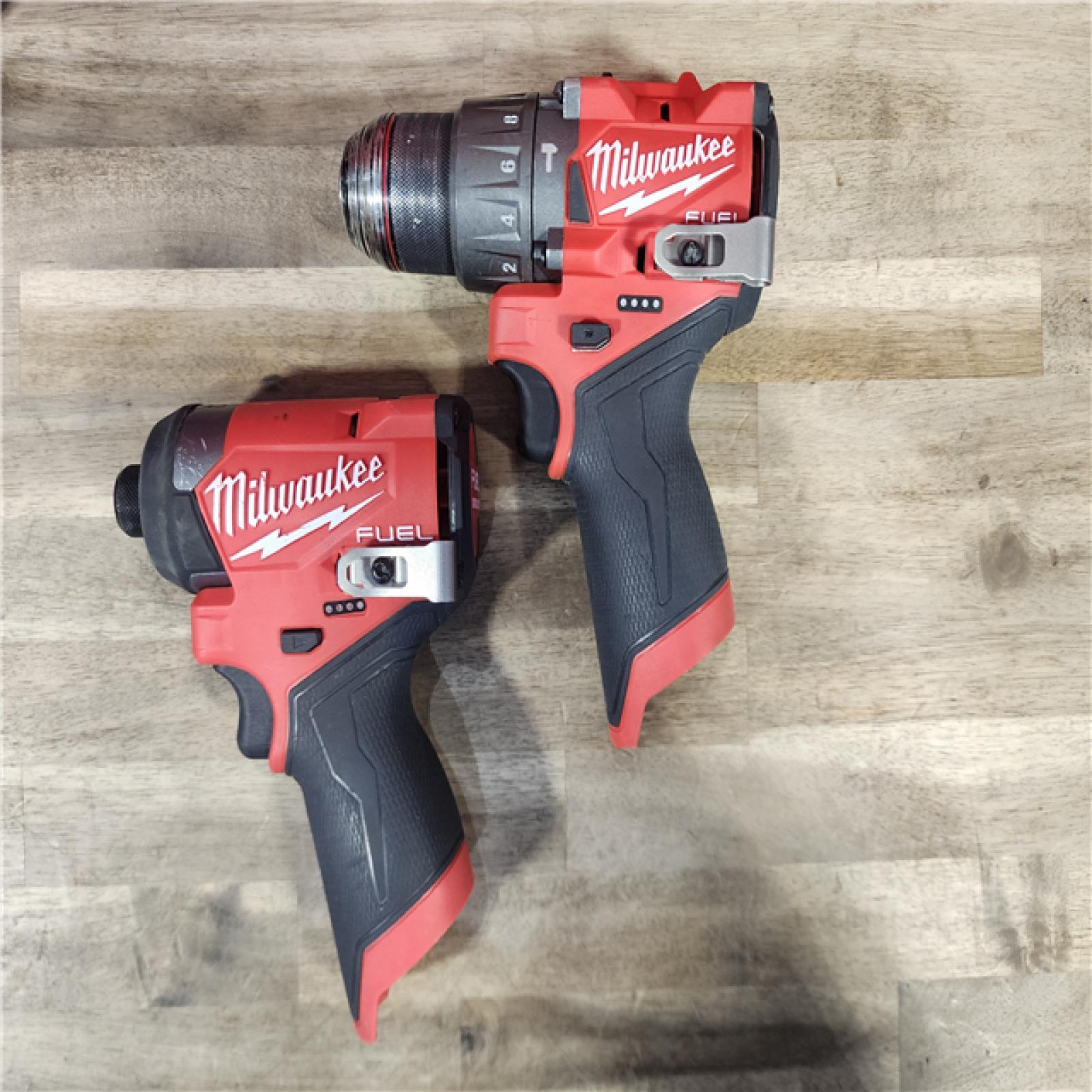 HOUSTON LOCATION - AS-IS Milwaukee 3497-22 12V Brushless Hammer Drill and Impact Driver Combo Kit