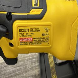 AS-IS DEWALT ATOMIC 20V MAX Cordless Brushless 4-1/2 in. Circular Saw (Tool Only)