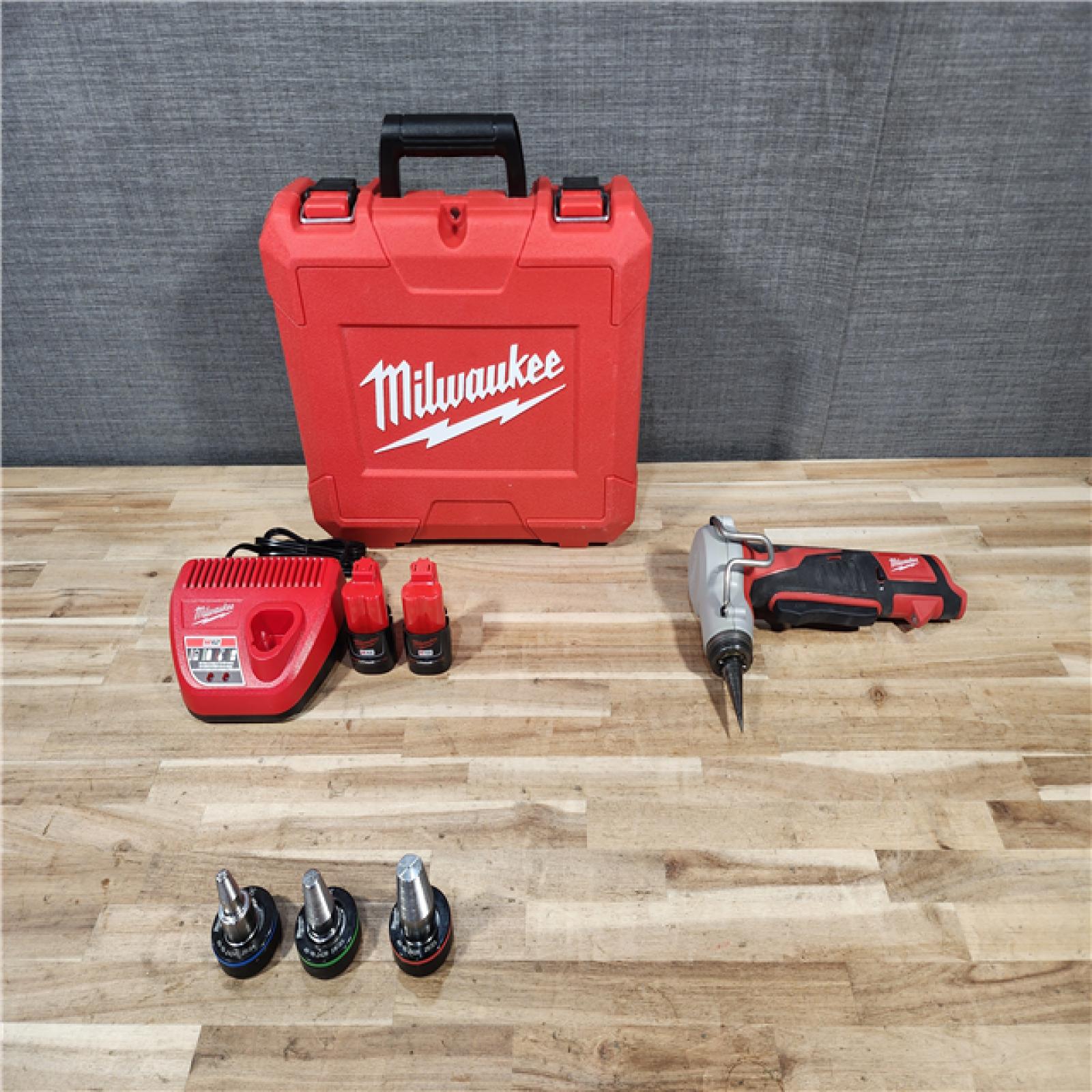 HOUSTON LOCATION - AS-IS M12 12-Volt Lithium-Ion Cordless PEX Expansion Tool Kit with (2) 1.5 Ah Batteries  (3) Expansion Heads and Hard Case