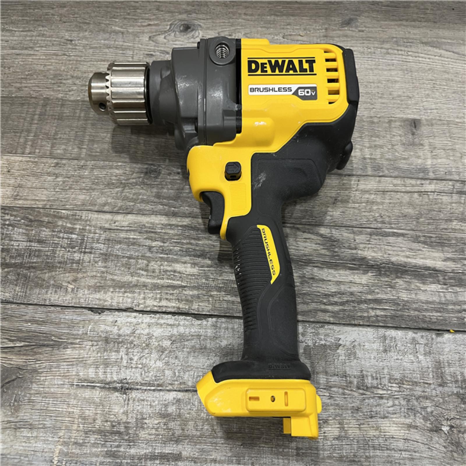 AS-IS DEWALT FLEXVOLT 60-Volt MAX Cordless Brushless 1/2 in. Mixer/Drill with E-Clutch (Tool-Only)