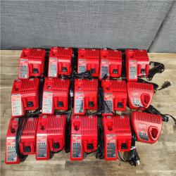 HOUSTON - LOCATION - AS-IS MILWAUKEE BATTERY CHARGER PACK QTY - 15