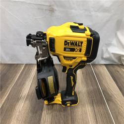 AS-IS DEWALT 20V MAX Lithium-Ion 15-Degree Electric Cordless Roofing Nailer Kit