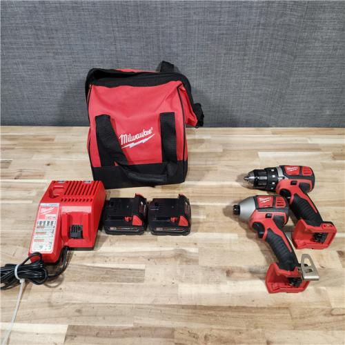 HOUSTON LOCATION - AS-IS Milwaukee  18V Lithium-Ion Cordless Drill Driver/Impact Driver Combo Kit