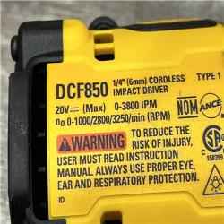 AS-IS DEWALT ATOMIC 20V MAX Lithium-Ion Cordless 1/4 in. Brushless Impact Driver Kit