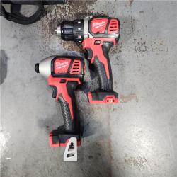 HOUSTON LOCATION - AS-IS Milwaukee M18 18V Cordless Brushed 2 Tool Drill/Driver and Impact Driver Kit