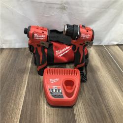 AS-IS Milwaukee 12-Volt Lithium-Ion Brushless Cordless Subcompact Drill and Impact Driver Combo Kit