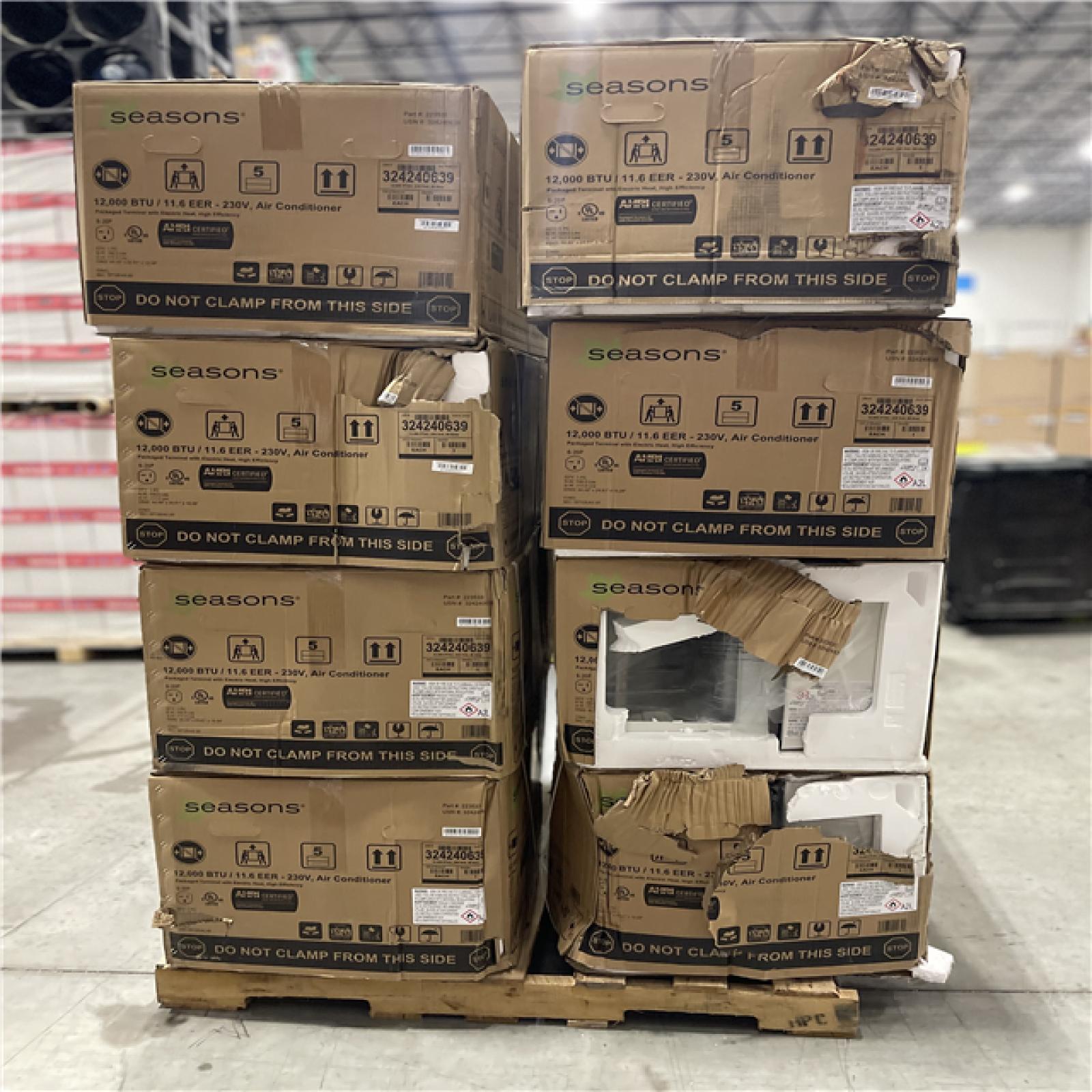 DALLAS LOCATION- SEASONS AIR CONDITIONER PALLET-(8 UNITS)