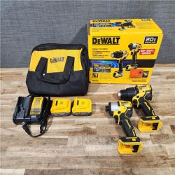 HOUSTON LOCATION - AS-IS (APPEARS LIKE NEW) DEWALT 20V MAX Lithium-Ion 2-Tool Cordless Brushless Combo Kit