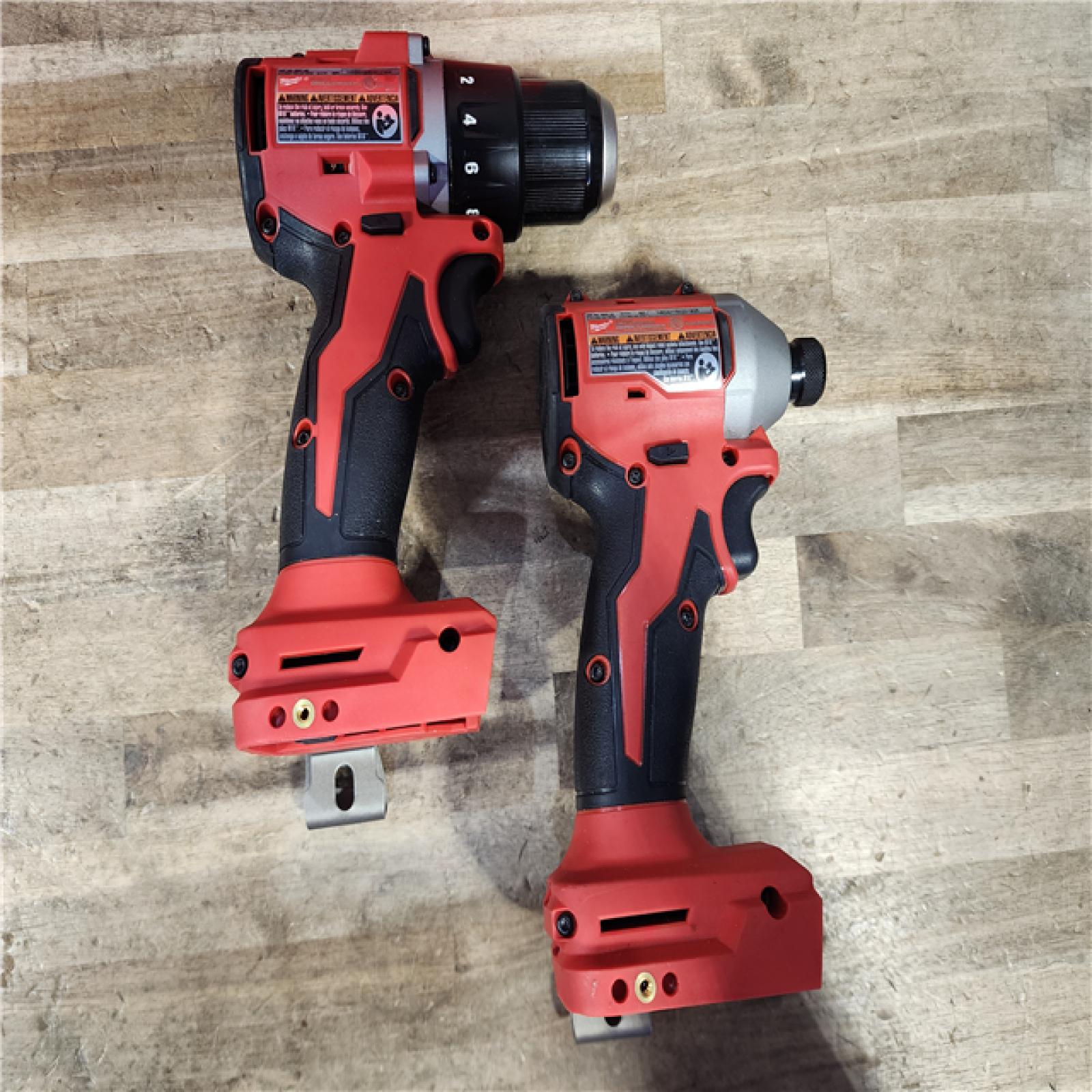 HOUSTON LOCATION - AS-IS Milwaukee M18 18V Lithium-Ion Brushless Cordless Compact Drill/Impact Combo Kit (2-Tool) W/(2) 2.0 Ah Batteries  Charger & Bag