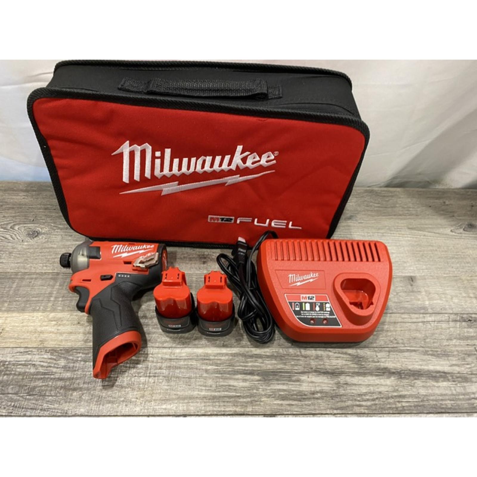 AS-IS Milwaukee FUEL SURGE 12V Lithium-Ion Brushless Cordless 1/4 in. Hex Impact Driver Compact Kit