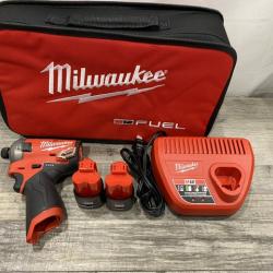 AS-IS Milwaukee FUEL SURGE 12V Lithium-Ion Brushless Cordless 1/4 in. Hex Impact Driver Compact Kit