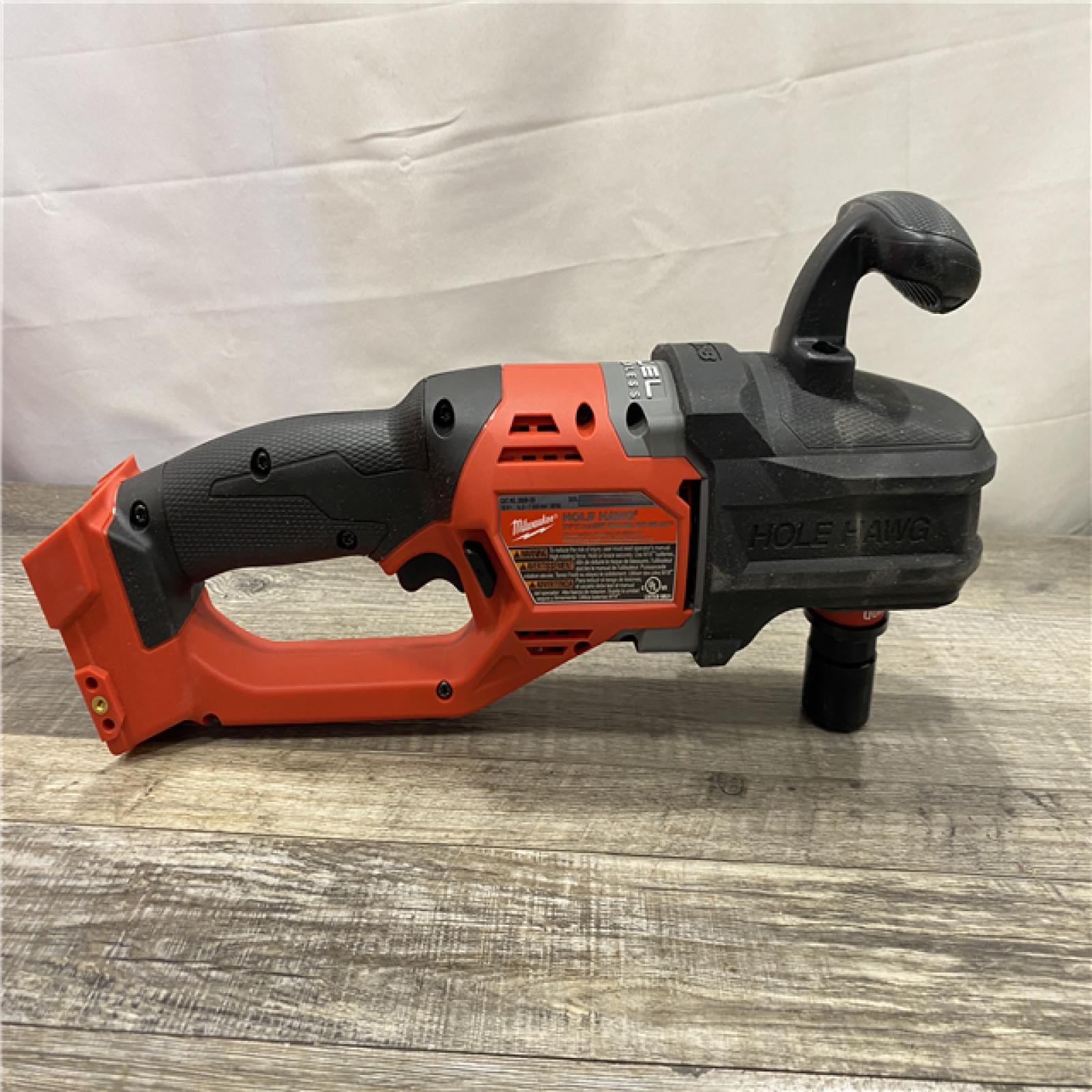 AS-IS Milwaukee FUEL 18V Lithium-Ion Brushless Cordless Hole Hawg 7/16 in. Right Angle Drill W/ Quick-Lok (Tool-Only)