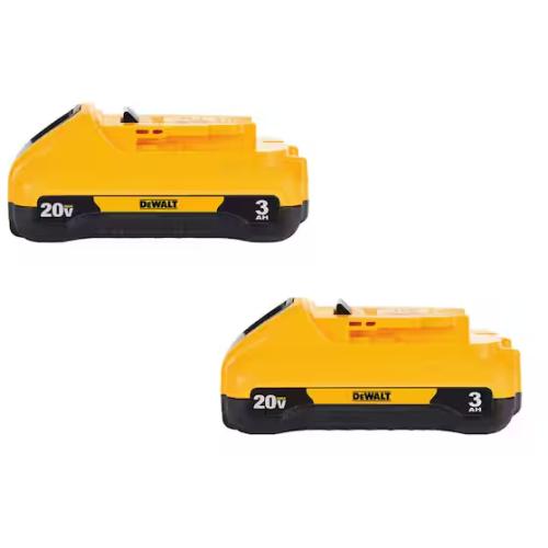 NEW! - DEWALT 20V MAX Compact Lithium-Ion 3.0Ah Battery Pack (2 Pack)