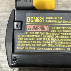AS-IS DEWALT 20V MAX XR Lithium-Ion Cordless 18-Gauge Narrow Crown Stapler Kit